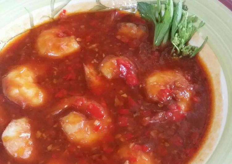 Resep Udang goreng saos padang Anti Gagal