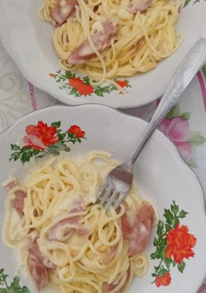 Foto resep Spaghetti carbonara dancow