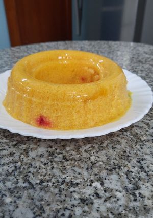 A picture of Mango Jello Pudding.
