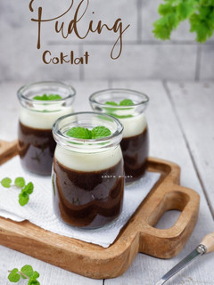 Foto resep Puding Coklat saus vla