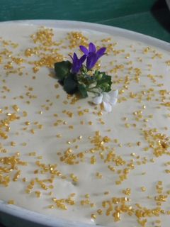 Una foto de Tarta de galletas con crema de dulce de leche