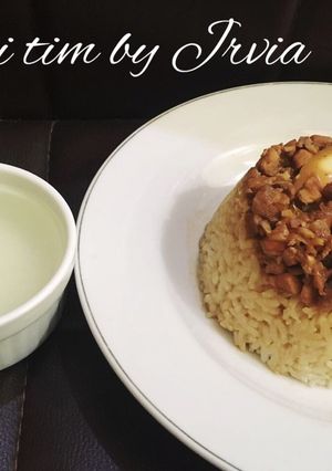 Foto resep Nasi tim ayam+telor