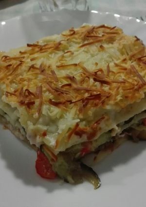 Una foto de Lasaña de verduras
