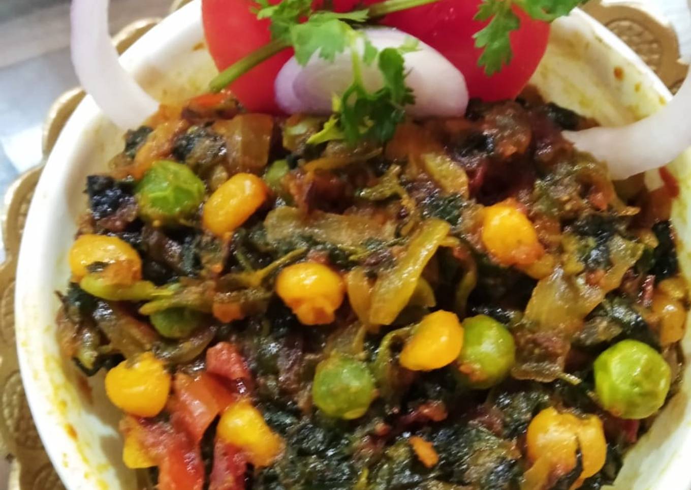 Methi corn bhurji