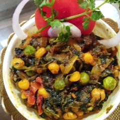 A picture of Methi corn bhurji.