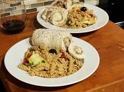 A picture of artichoke pasta