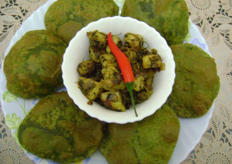Recipe of Award-winning Palak (Spinach) Poori