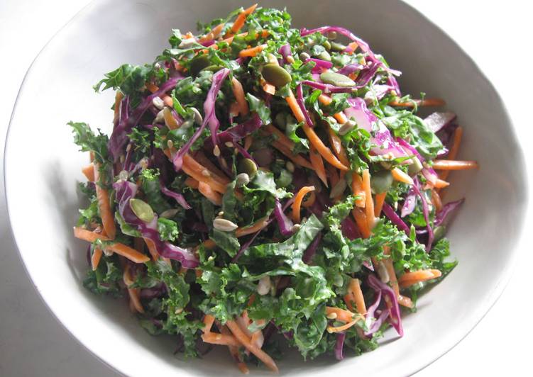 Recipe of Quick Kale Coleslaw with Yoghurt Dressing