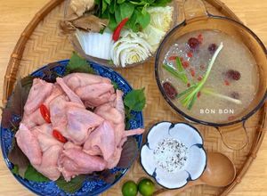 Hình của món Lẩu Cháo Chim Bồ Câu.