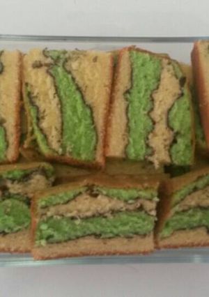 Foto resep Topo map love cake (kek alunan kasih)