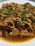 กะเพราหมูยอ(ทอด)​