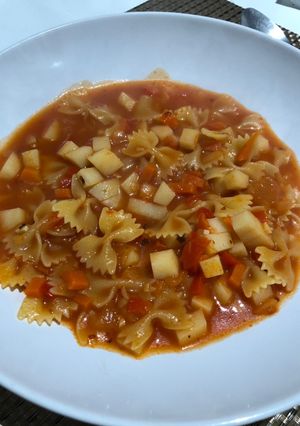 Una foto de Guiso veggie de fideos