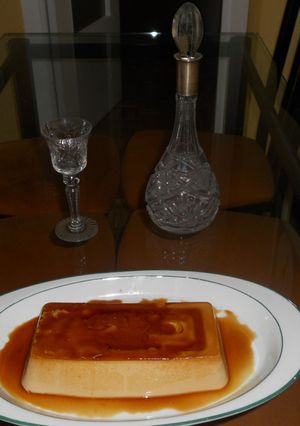 Una foto de Flan de café