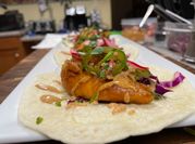A picture of red cabbage tacos