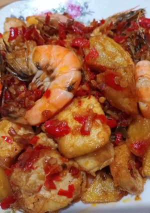 Foto resep Kentang,Udang,Tahu,Balado