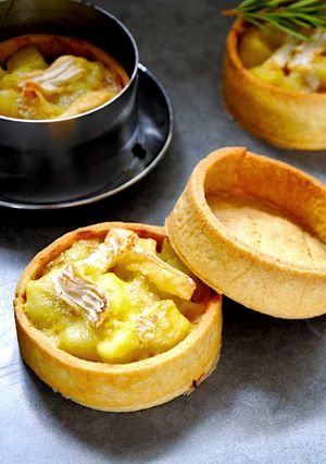 Une photo de Tartelettes pomme de terre fromage
