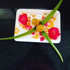 A picture of Aloe Veera Ladoo.