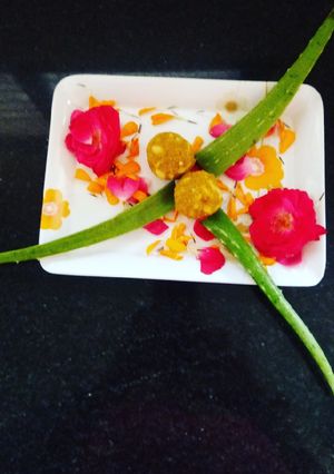 A picture of Aloe Veera Ladoo.
