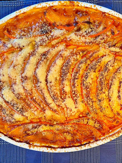Una foto de Gratinado de ternera picada, calabaza y patata
