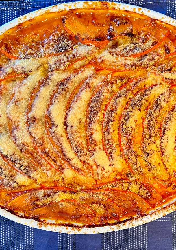 Una foto de Gratinado de ternera picada, calabaza y patata