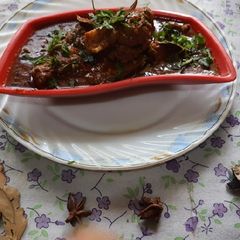 A picture of Chettinad masala mutton curry.