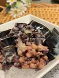 仙草紅豆牛奶冰