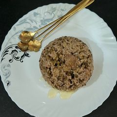 A picture of Soya Moongdal Khichdi/ Soul Satisfying One Pot Whole Moongdal Soya Chunks Khichdi for Rainy Days !.