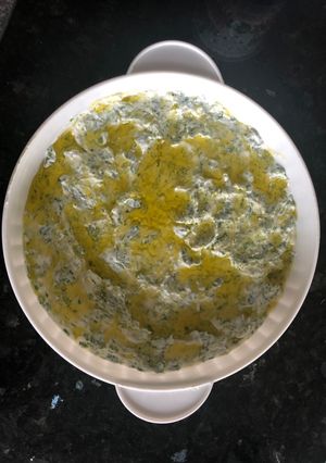 A picture of Mustard green dip.