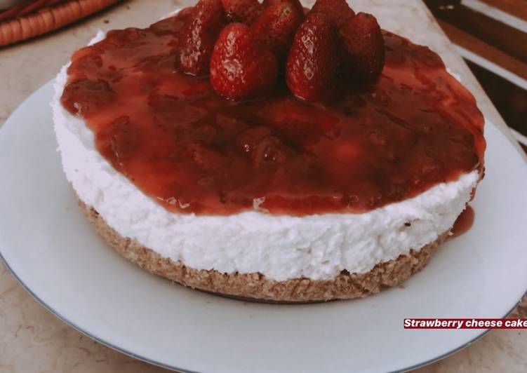 Strawberry Cheesecake anti gagal tanpa oven