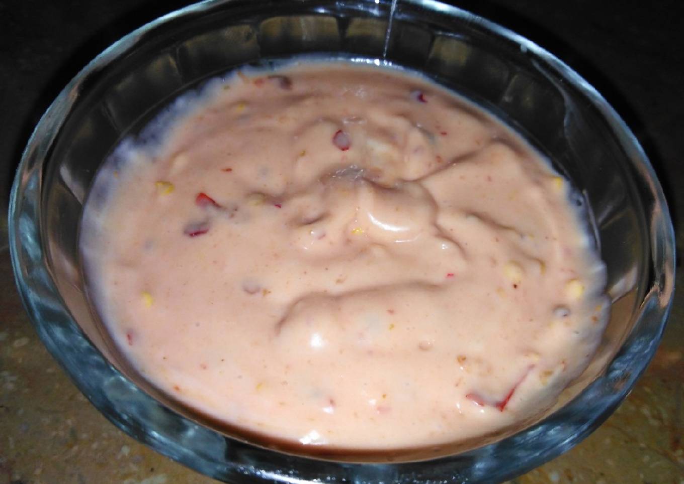 Second: Infusion of mayonnaise, chili and garlic (creamy nian with minced meat)