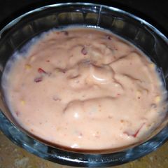 A picture of Seconds mayo chilli garlic dip (creamy mince Naan).