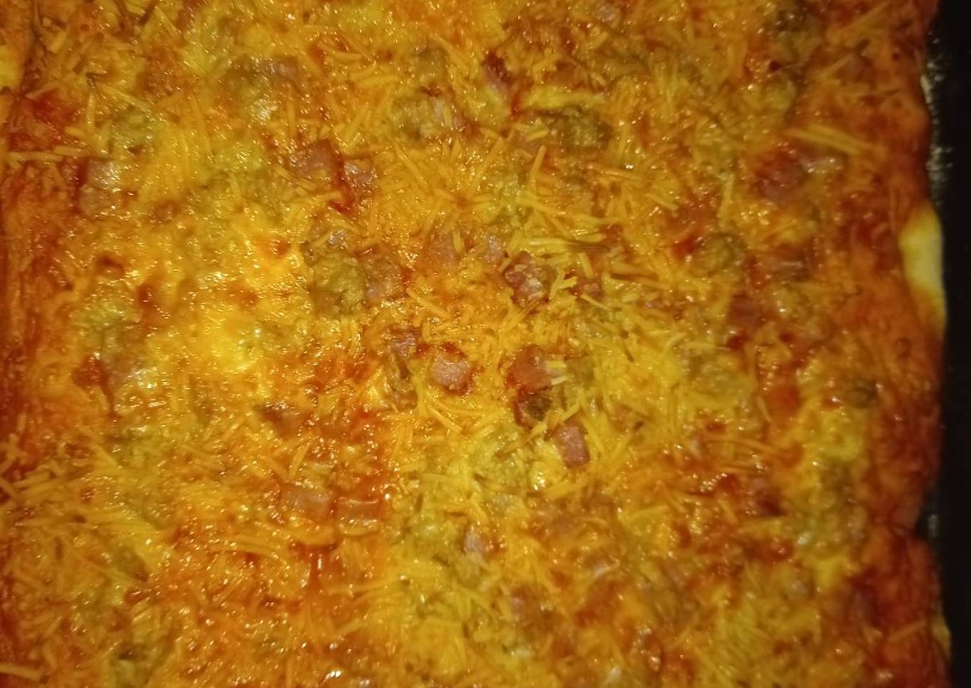 Pizza familiar casera