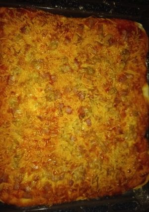 Una foto de Pizza familiar casera