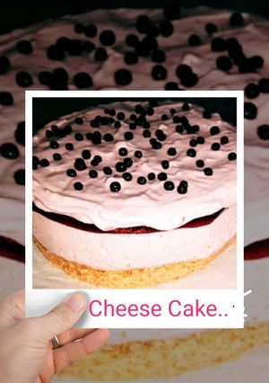 Foto resep Cheese Cake Strawberry (No Baked)