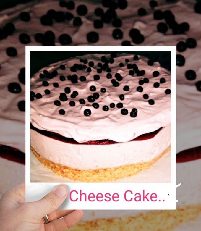 Foto resep Cheese Cake Strawberry (No Baked)