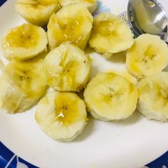 Banana and honey for breakfast A picture of Banana and honey for breakfast.