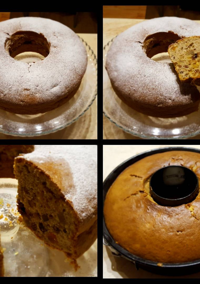 Karácsonyi gyümölcskenyér koszorú recept fotója