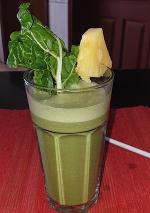 A picture of Spinachsmoothie#weeklyjikoni challenge.