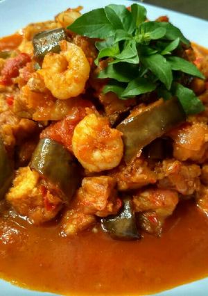Foto resep Udang terong balado