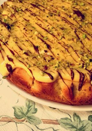 صورة لوصفة كيكه البرتقال السريعه بصوص كريم كرميل^^