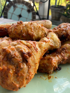 Una foto de Muslos de pollo a la barbacoa
