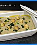 Crema de setas y patatas con picatostes