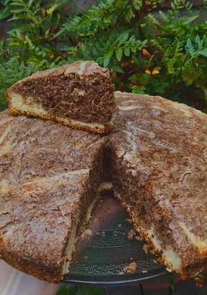 Una foto de TORTA MARMOLADA DE VAINILLA Y CHOCOLATE 🎂