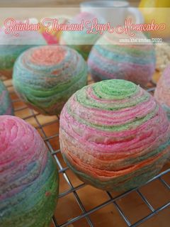 Foto resep Rainbow Thousand Layer Mooncake