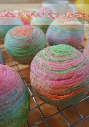 Foto resep Rainbow Thousand Layer Mooncake