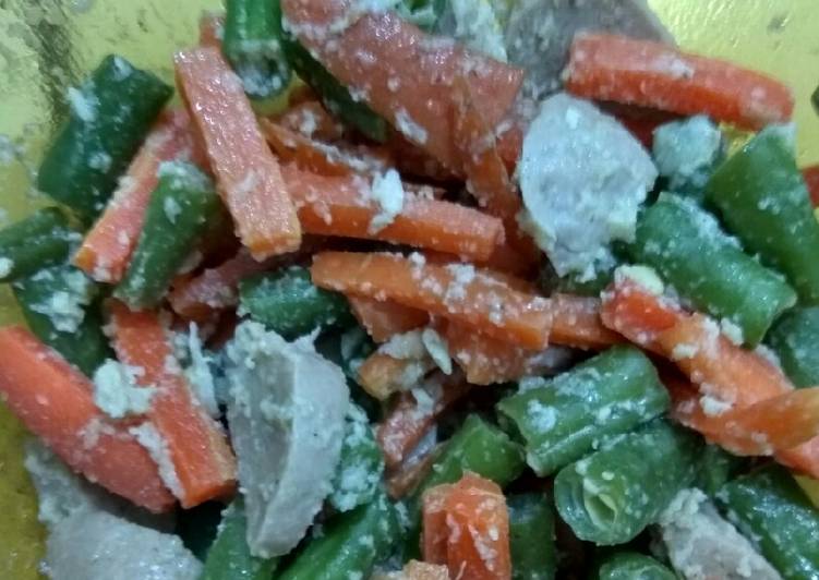 Tumis buncis wortel bumbu kemiri