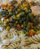 Pollo al jugo en sartén