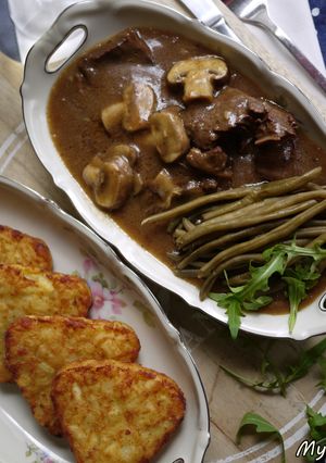 西洋菇燉牛肉 的食譜成品照片
