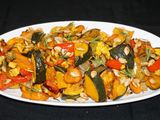 Vegetales asados con romero y semillas de zapallo kabosha