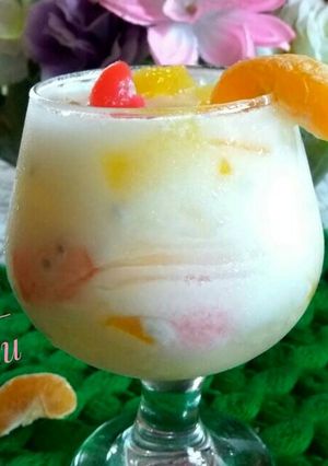 Foto resep Es Buah cocktail Vanila